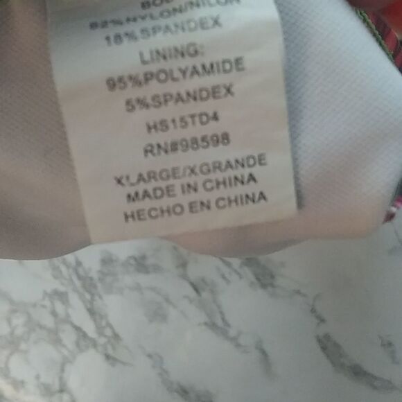 Tie dye  bikini with string sides and bead accent - Picture 10 of 12